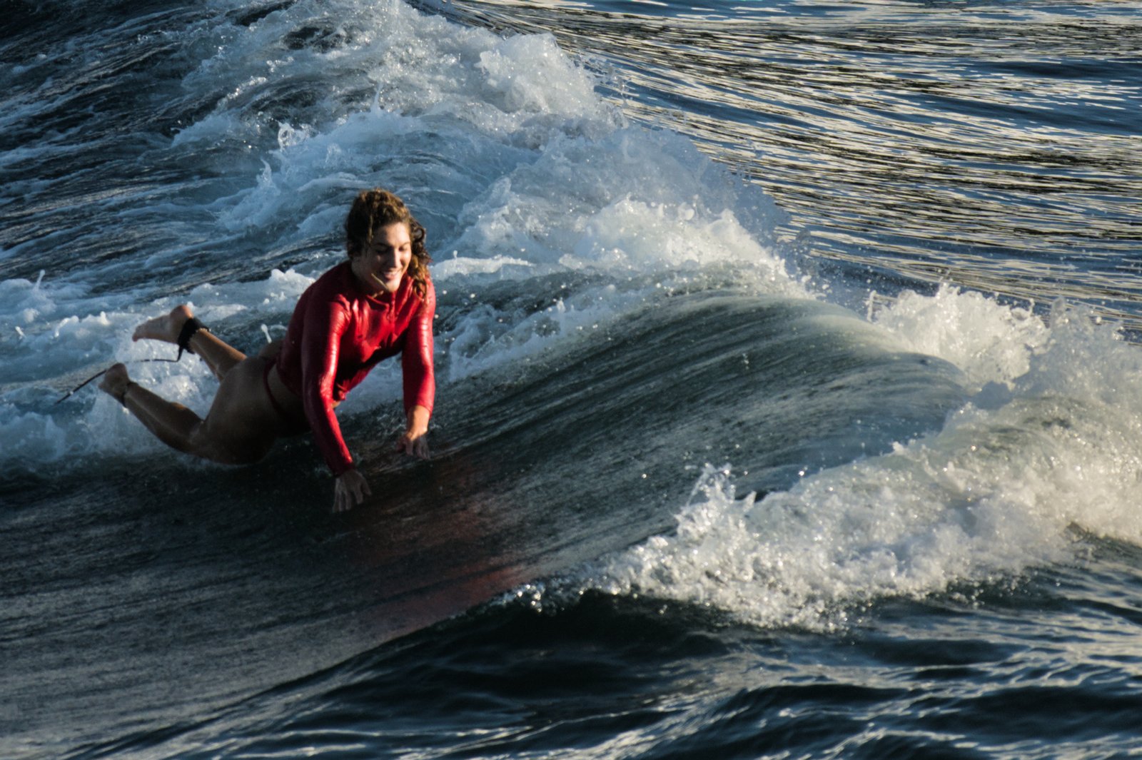 Smiling the moment before